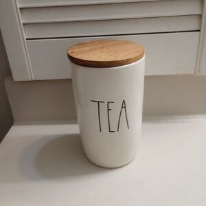 Rae Dunn Tall Cellar Tea Canister With Lid
